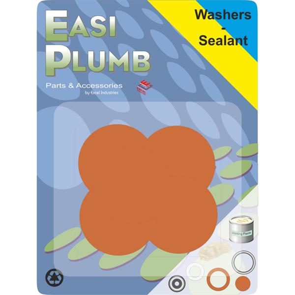 EasiplumbPack 10, 1/2" Blank Cap Red Fibre Washers