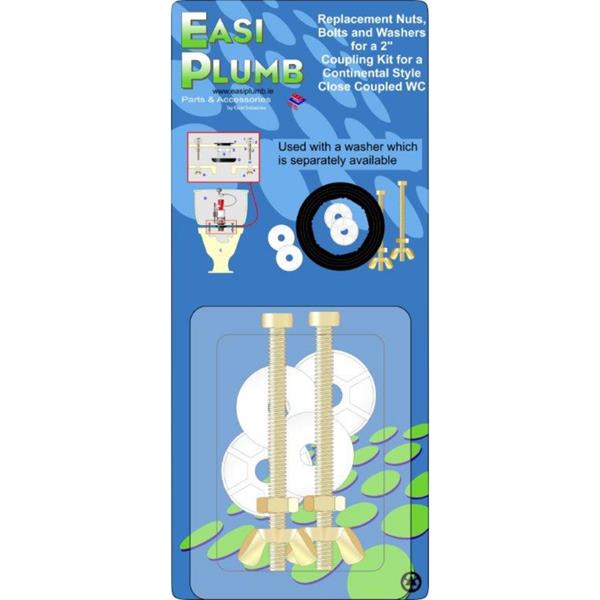 EasiplumbReplacement Nuts & Bolts for a 2" Continental Style Close Coupled WC