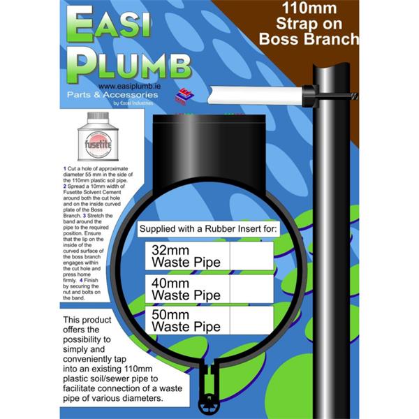 Easiplumb110mm x 40mm Strap On Type Boss Branch