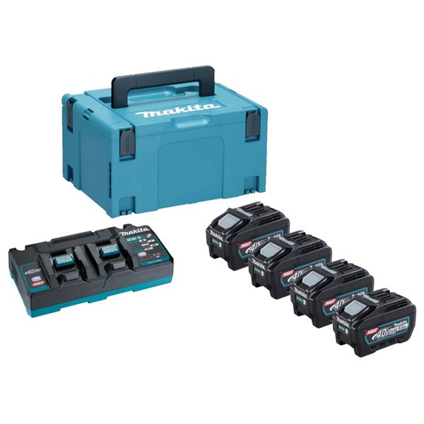MakitaXGT Power Source Kit (4x5Ah Batteries + Twin DC40RB/2-240V)
