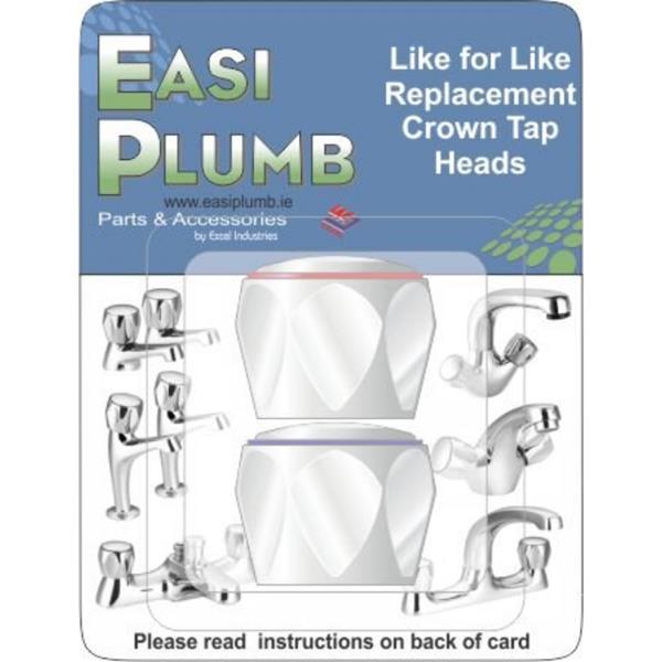 EasiplumbPair of Replacement Crown Tap Head Outer Body Only
