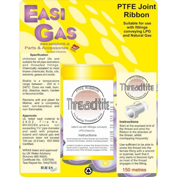Easiplumb150M Spool Threadtite P.T.F.E. Ribbon