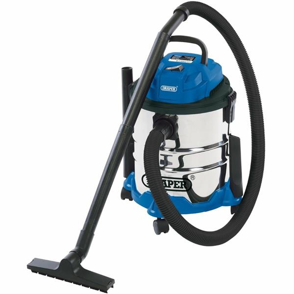 Draper20L 1250W Wet & Dry Vacuum Cleaner Stainless Steel Tank 20515