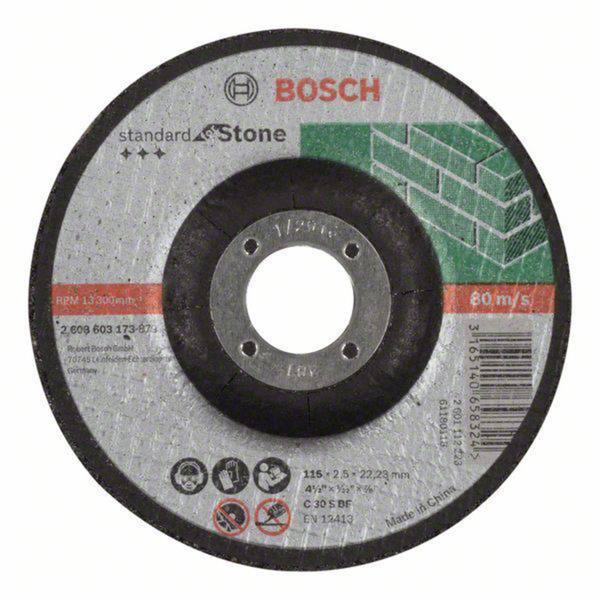 BoschStone Cutting Disc 115 mm x 2.5 x 22.23mm - Single