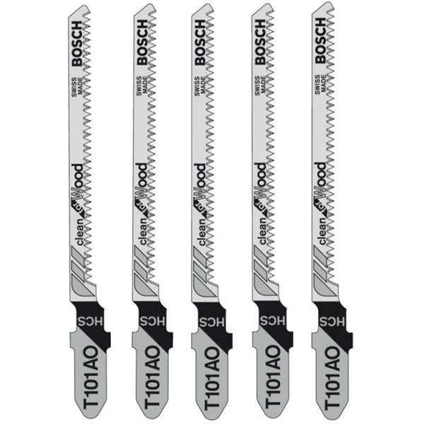 BoschT101AO Jigsaw Blades - Clean For Wood (5 Piece)