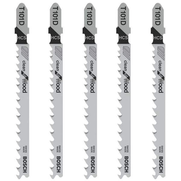 BoschT101D Jigsaw Blades - For Wood (5 Piece)