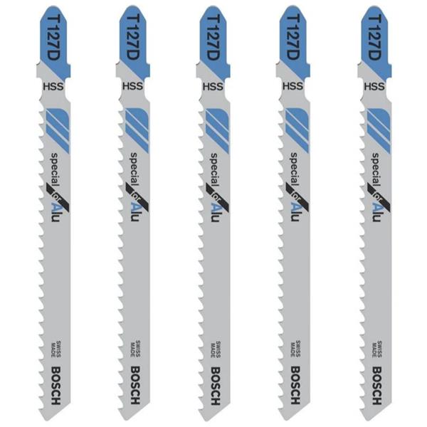 BoschT127D Jigsaw Blades - For Aluminium (5 Piece)