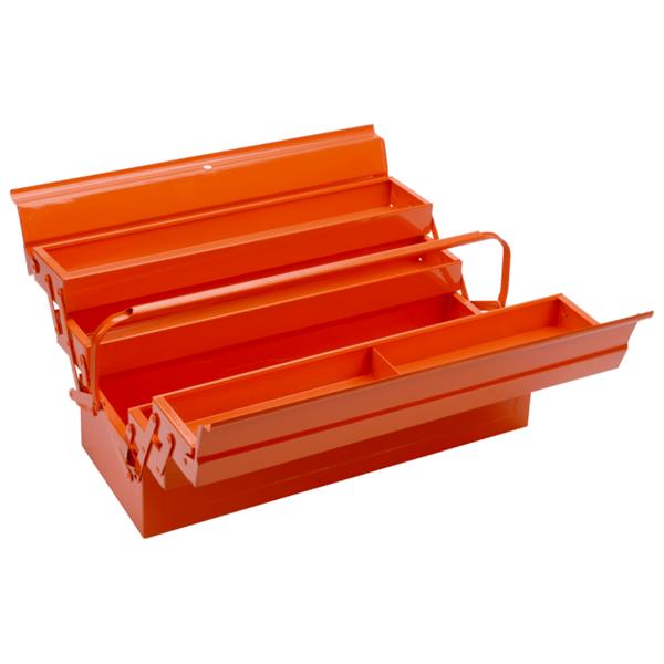 BahcoMetallic Tool Box with 5 Compartments and Locking Capability 3149-OR