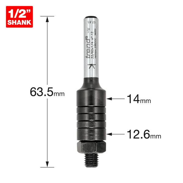 TrendPro Arbor 33/60 for 1/4 bore tools 33/60X1/4
