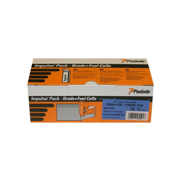 Paslode395193 18G x 16mm ELGV Brad Fuel 2000 and 2 Fuel Cells