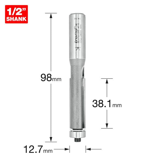 TrendPro Guided 90 degree trimmer 12.7mm diameter 38.1mm length 46/210X1/2TC