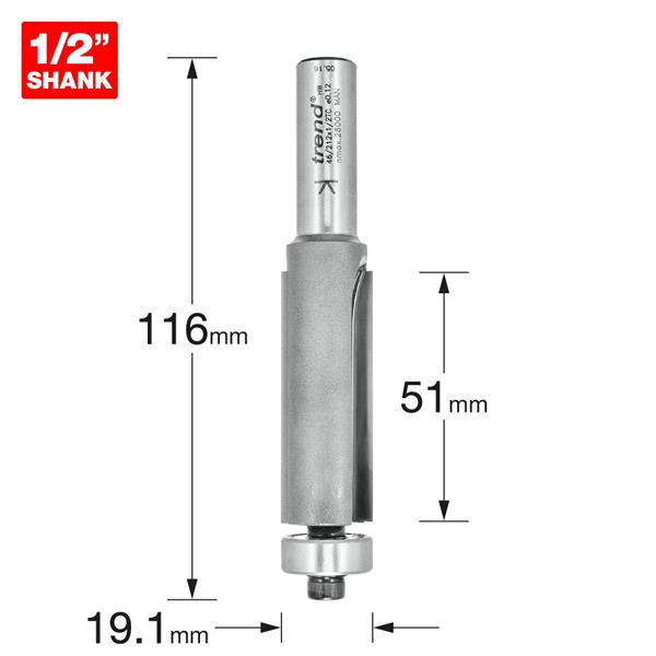 TrendPro Guided trimmer 19.1mm diameter 50mm length 46/212X1/2TC