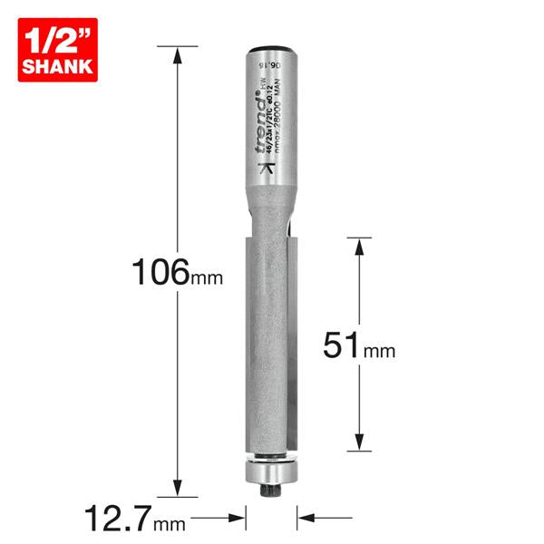 TrendPro Guide trimmer 12.7mm diameter 50mm length 46/23X1/2TC