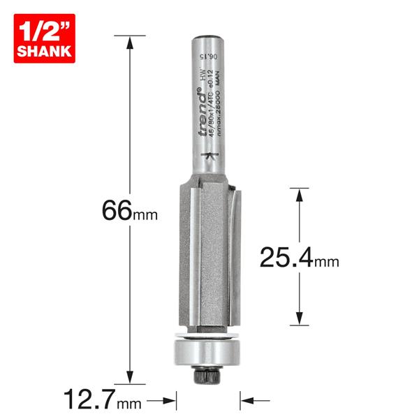 TrendPro Trimming Cutter 12.7mm diameter 46/80X1/4TC