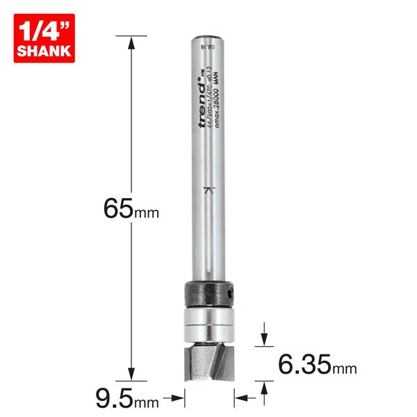 TrendPro Guided profiler 9.5mm dia x 6mm cut 46/900X1/4TC