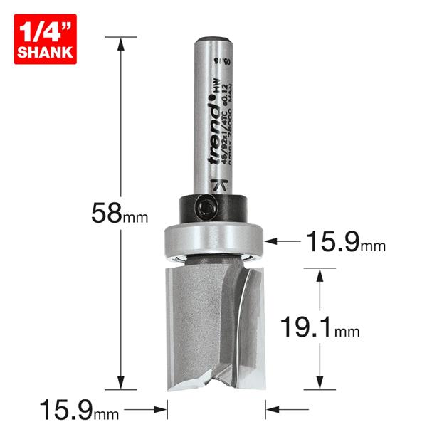 TrendPro Guided profiler 15.9mm dia x 19mm cut 46/92X1/4TC