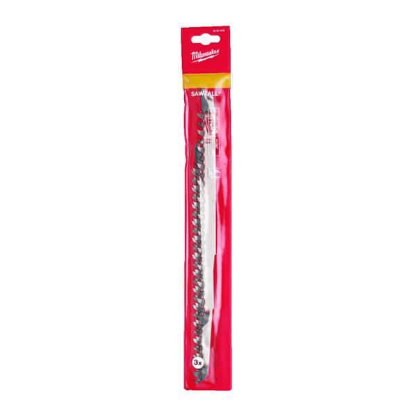 Milwaukee48001078 240mm x 3tpi Wood & Plastics Sawzall Blades - 3pc