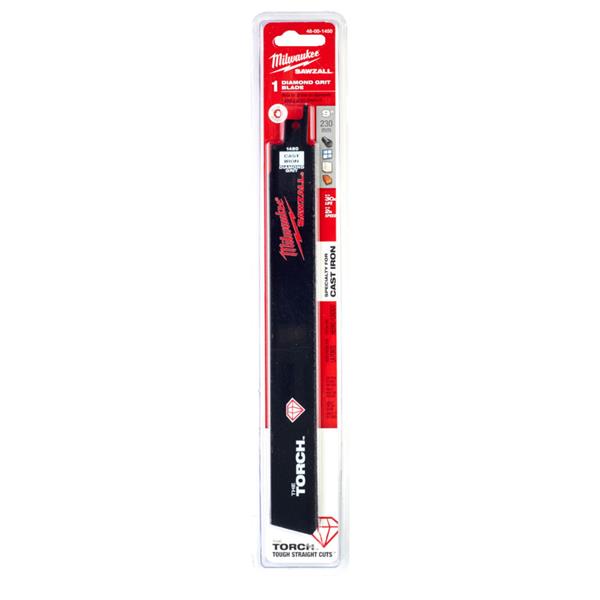 Milwaukee48001450 230mm x Coarse Grit Cast Iron / Fibreglass Sawzall Blade - 3pc