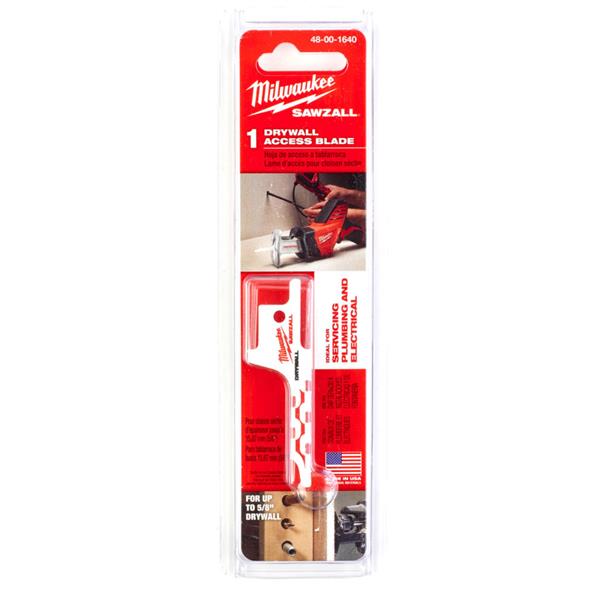 Milwaukee48001640 63mm Drywall / Plasterboard Sawzall Blade - 1pc