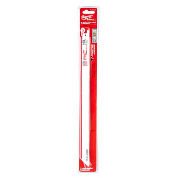 Milwaukee48005194 300mm x 10/14tpi Wood / Metal / Plastic Universal Sawzall Blades - 5pc