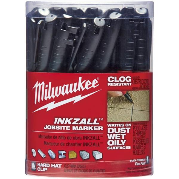 Milwaukee INKZALL Fine Point Black Marker (36 Pack) 48223100-36