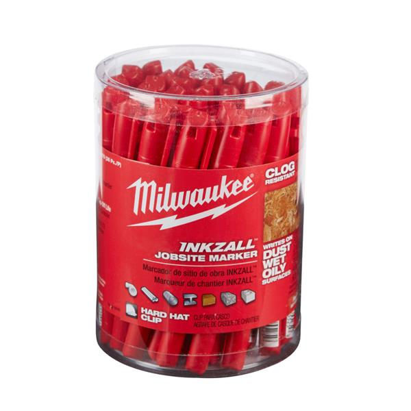 Milwaukee INKZALL Fine Point Red Marker (36 Pack) 48223170-36