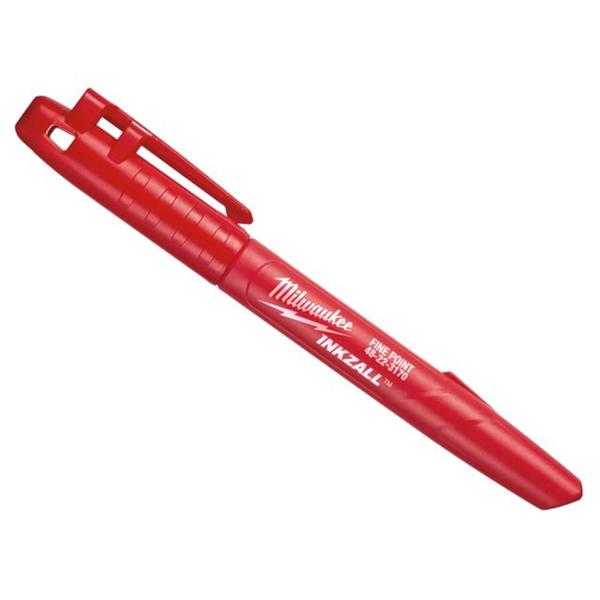 Milwaukee INKZALL Fine Point Red Marker (5 Pack) 48223170