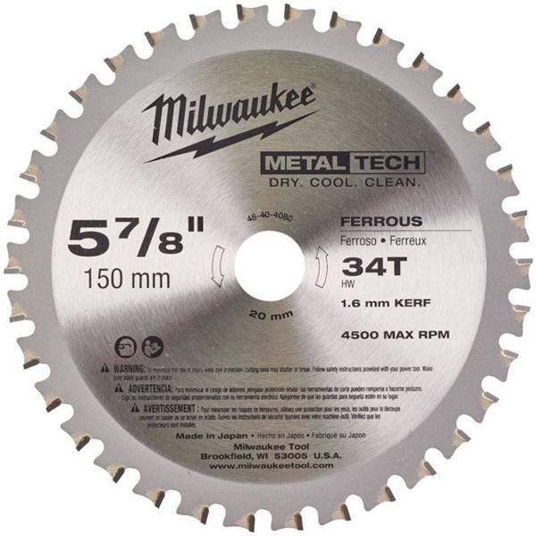 Milwaukee48404080 150mm 34T Cordless Circular Saw Blade - Metal