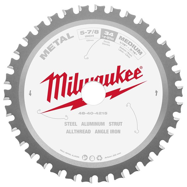 Milwaukee48404215 150mm 34T Steel Saw Blade for Metal Circ. Saw - Metal