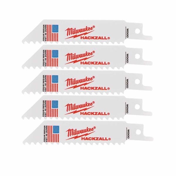 Milwaukee48475460 Hackzall Blades 100mm x 6TPI (5 Pack)
