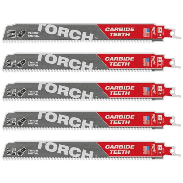 Milwaukee TCT TORCH™ Carbide SAWZALL® Blade 230mm x 8 TPI – Metal Demolition 48475502
