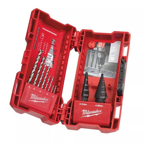 Milwaukee48899350 Step & Drill Bit 10 Pc Combo Set