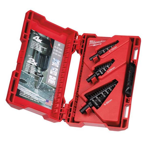 Milwaukee48899399 3 Piece Step Drill Set