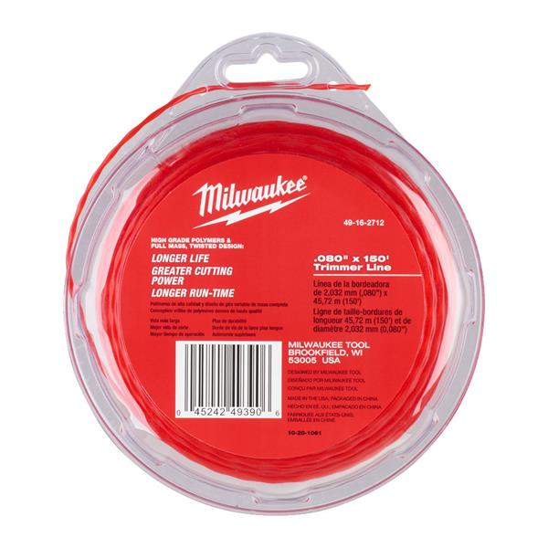 Milwaukee49162712 Replacement Trimmer Line 2mm x 45m