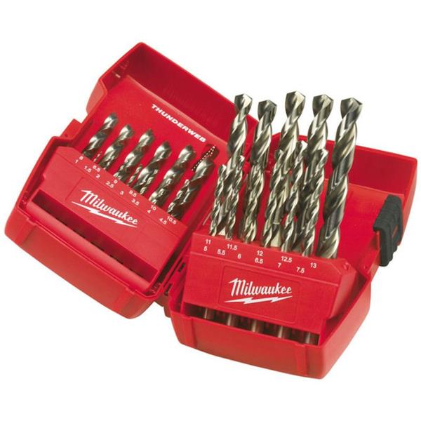 Milwaukee4932352376 HSS-G Th.Web Drill Set (DIN338) Metal Drill Bit Set - 25pcs