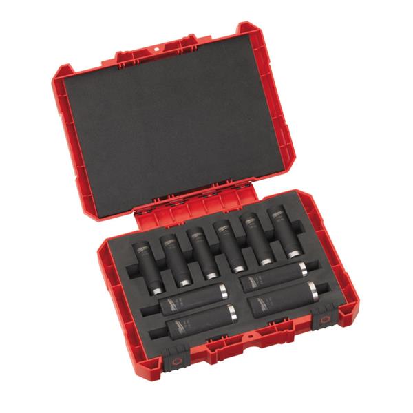 Milwaukee4932352861 10 piece SHOCKWAVE IMPACT DUTY 1/2'' Drive Socket Set Long