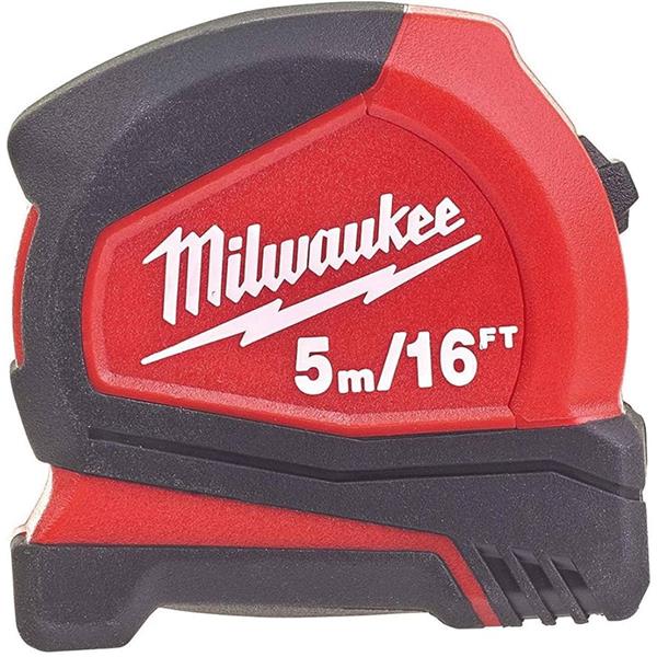 Milwaukee4932459595 Pro Compact Tape Measure 5m/16ft - Width 25mm