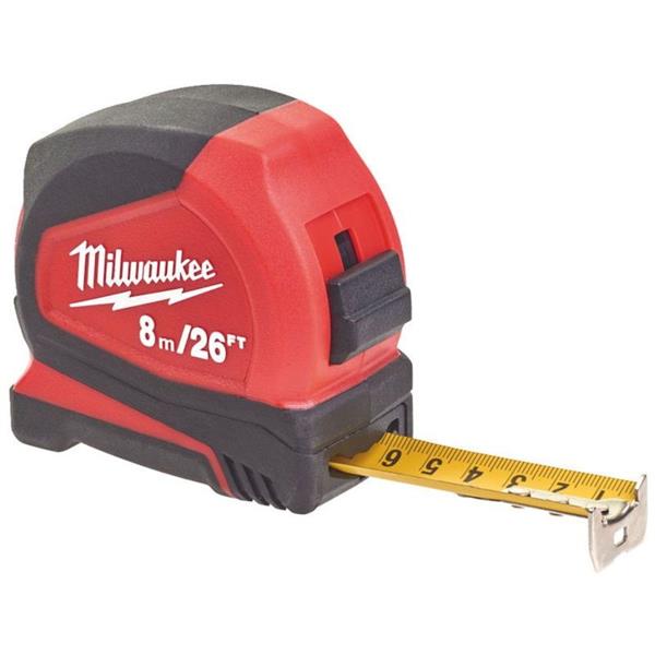 Milwaukee4932459596 8M/26ft Pro Compact Tape Measure