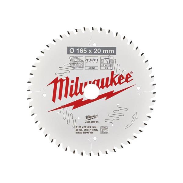 Milwaukee 4932471295 165x20mm 48t Circular Saw Blade