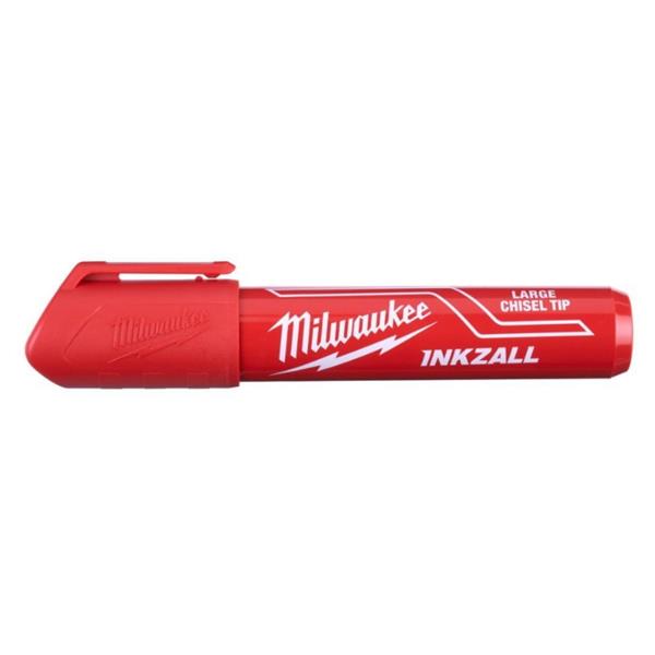 Milwaukee INKZALL Large Chisel Tip Marker Red 4932471556