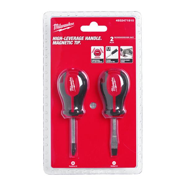 Milwaukee 4932471810 Tri-lobe Screwdriver Stubby Set 2pcs