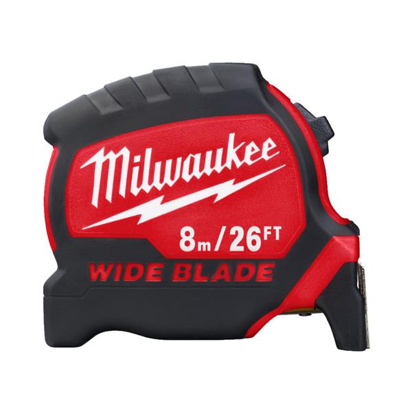Milwaukee4932471818 New Gen Premium Wide Blade 8m/26ft Tape Measure