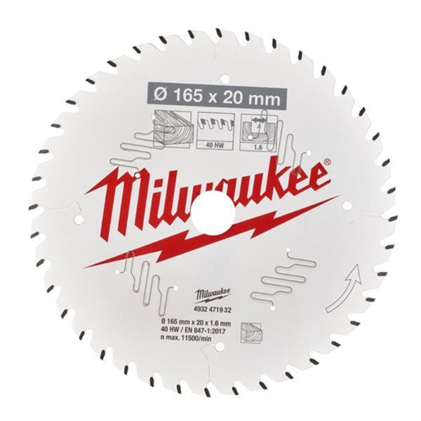 Milwaukee 4932471932 165x20mm 40t Circular Saw Blade