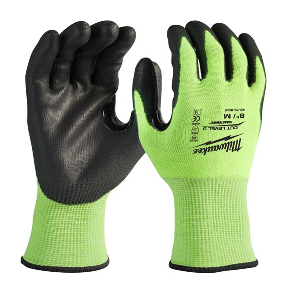 Milwaukee High Vis Cut Level 3 Work Gloves