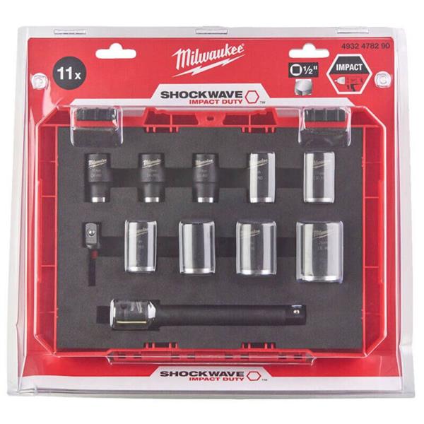 Milwaukee11 Piece SHOCKWAVE Impact Duty 1/2" Drive Impact Socket Set