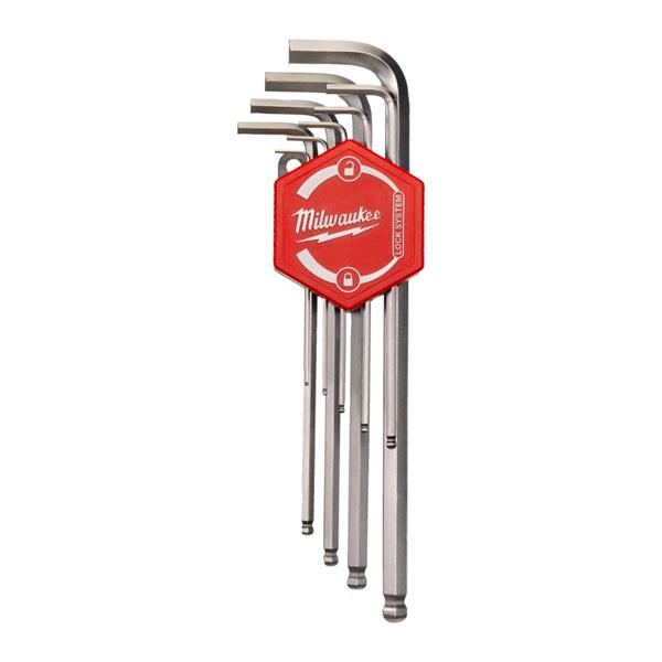 Milwaukee4932478621 Ball End Hex Key Set 9pce Sizes 1.5mm to 10mm