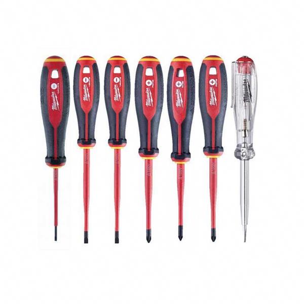 Milwaukee4932478738 Tri-Lobe VDE Screwdriver Set (7 Pieces)