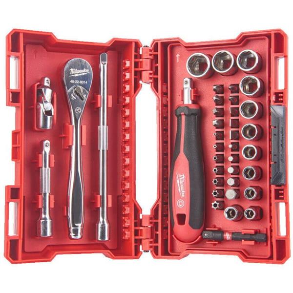 Milwaukee 4932479096 38 Piece 1/4" Ratchet, Driver & Socket Set