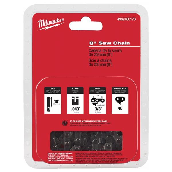 Milwaukee 4932480176 Saw Chain 3/8 LP X 203 X 1.1 For M18FHS20