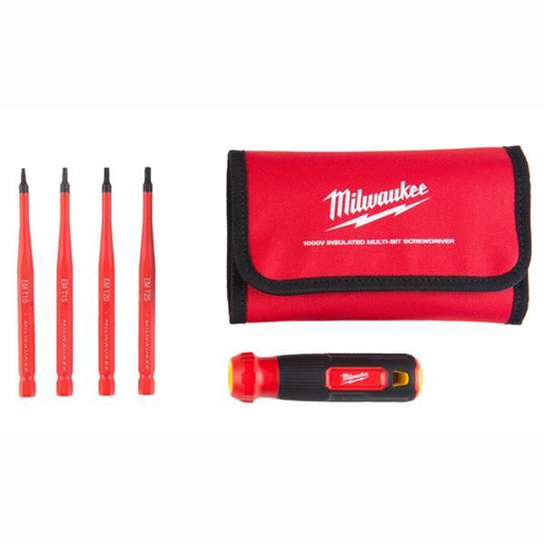 Milwaukee4932493658 Insulated 4 in 1 Multi-Bit Screwdriver Set